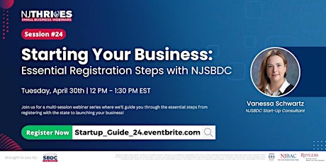 Immagine principale di Starting Your Business: Essential Registration Steps with NJSBDC | #24 