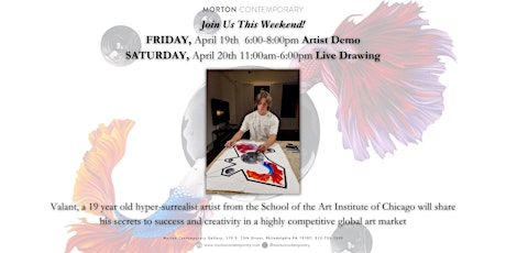 HYPER-REALIST ARTIST TANNER VALANT PAINTING LIVE @  MORTON CONTEMPORARY!