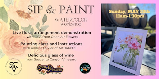 Image principale de SIP & PAINT at Saucelito Canyon Vineyard