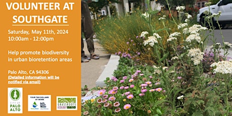 Image principale de Volunteer Outdoors in Palo Alto: Bioretention Area Maintenance at Southgate