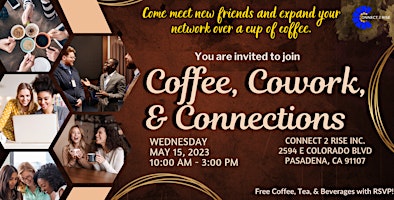 Primaire afbeelding van Coffee, Cowork, & Connections Meetup