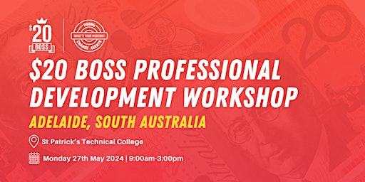 Imagem principal do evento $20 Boss Funded Professional Development Workshop | Adelaide SA