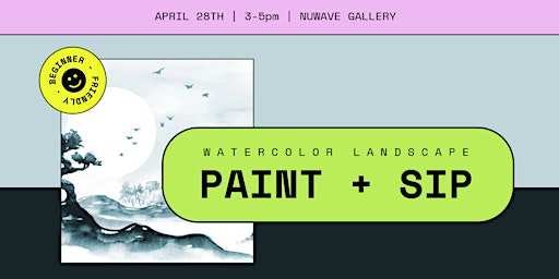 Image principale de Paint and Sip : Watercolor Landscapes