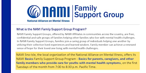 Primaire afbeelding van NAMI Basics Family Support Group