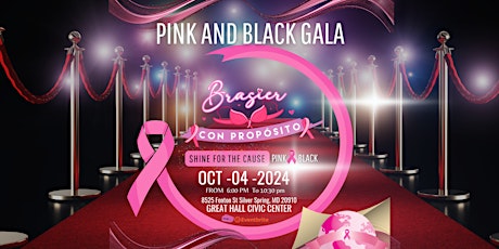 PINK AND BLACK GALA BRASIER CON PROPOSITO