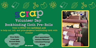 Imagem principal do evento Volunteer Day: Rolling Bookbinding Cloth