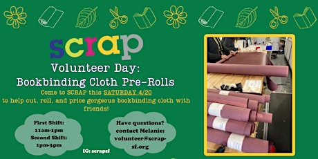 Volunteer Day: Rolling Bookbinding Cloth