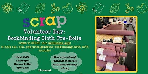 Volunteer Day: Rolling Bookbinding Cloth primary image