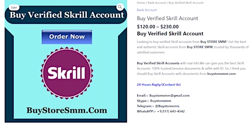 Imagen principal de Looking to buy verified Skrill accounts from Buy Store Smm