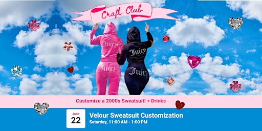 Imagem principal do evento Craft DIY: Customize a Velour Sweatsuit!