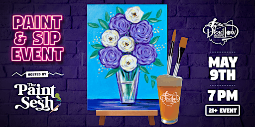 Primaire afbeelding van Mothers Day Paint & Sip Painting Event in Cincinnati, OH – “Lovely Bouquet”