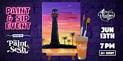 Paint & Sip Painting Event in Cincinnati, OH – “Beach Lighthouse” primary image