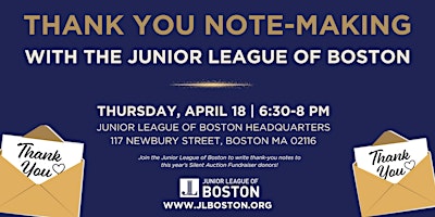 Image principale de Thank You Note-Making with the Junior League of Boston
