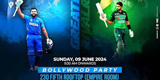Hauptbild für BollywoodCricket  - India vs Pakistan Watch Party @230 Fifth Rooftop
