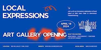 Imagem principal do evento Local Expressions: Art Gallery Opening