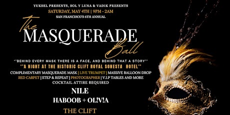 6th Annual Masquerade Ball at The Historic Clift Hotel-MASSIVE BALLOON DROP