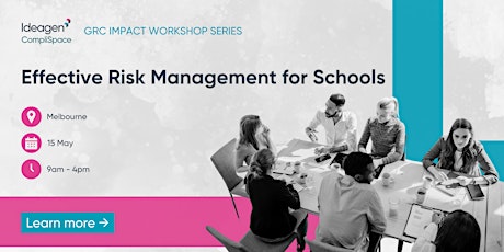 Image principale de Effective Risk Management for Schools | Melbourne Workshop