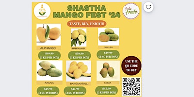 Hauptbild für Shastha Mango Fest '24 on Saturday, April 20th at 2 PM - 5 PM
