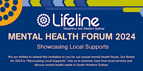 Lifeline MWS Annual Mental Health Forum: Showcasing Local Supports