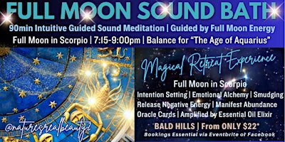 Immagine principale di Full Moon in Scorpio Sound Bath | Celebrating ‘Age of Aquarius’ 
