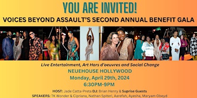 Primaire afbeelding van NEUEHOUSE Presents VOICES BEYOND ASSAULT'S SECOND ANNUAL BENEFIT GALA