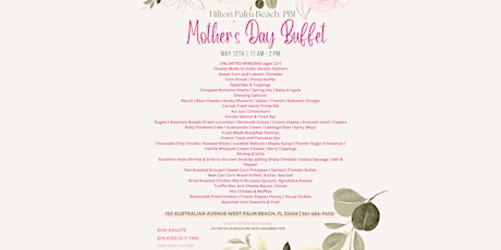 2024 Mother's Day Buffet at Hilton Palm Beach Airport