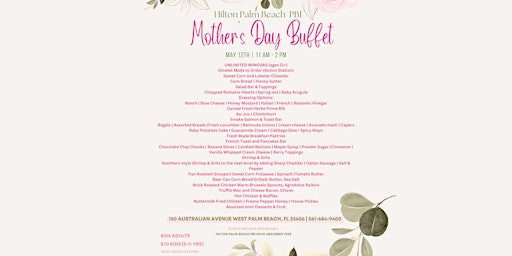 Imagem principal de 2024 Mother's Day Buffet at Hilton Palm Beach Airport