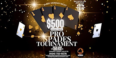 Immagine principale di Pro Spades Tournament Every Monday 