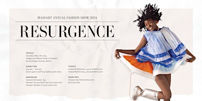 Immagine principale di RESURGENCE - 2024 MassArt Fashion Show 8PM 