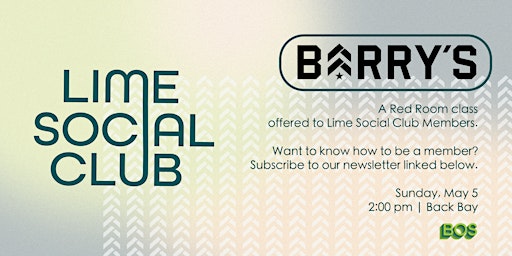BOSTON: Cinco de SWEAT - Barry's X Lime Social Club  primärbild
