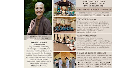 5-Day Wake Up Meditation  Summer Retreats for YOUTH & TEENS