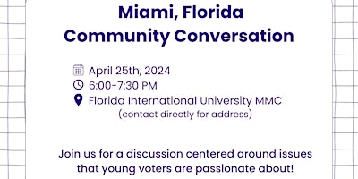 Primaire afbeelding van Community Conversation: Miami, Florida