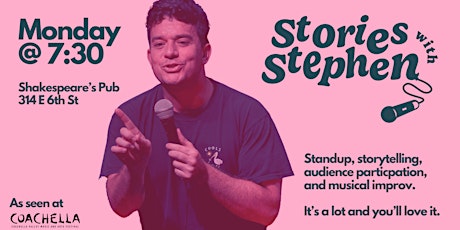 Imagem principal do evento Stories with Stephen Campbell - Standup, Storytelling and Musical Improv