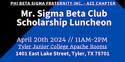 Image principale de Mr. Sigma Beta Club Scholarship Luncheon