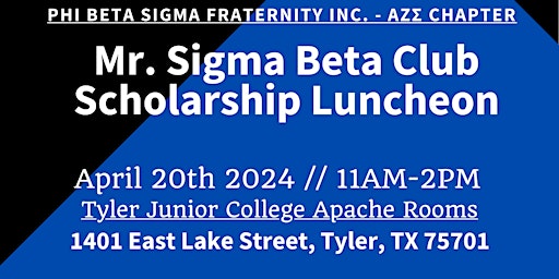 Image principale de Mr. Sigma Beta Club Scholarship Luncheon