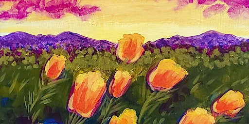 Fire Poppy Field - Paint and Sip by Classpop!™ primary image