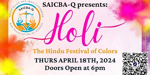SAICBA-Q Presents Holi primary image