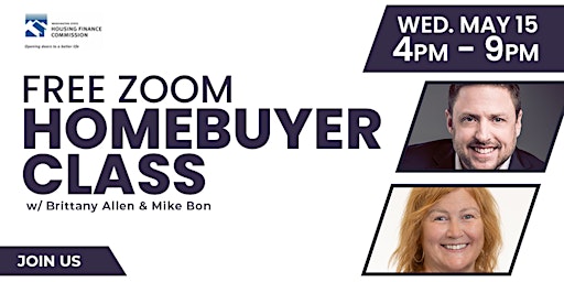 WSHFC Homebuyer Education Zoom Class w/ Brittany Allen & Mike Bon  primärbild