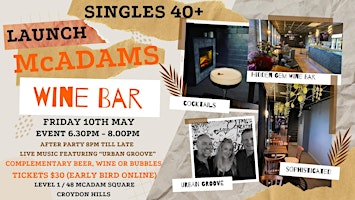 Single Over 40 | Launch Wine Bar | Melbourne Social Meetup | Comp. Drink primary image
