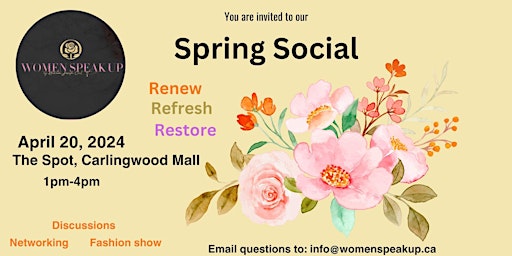 Hauptbild für Women Speak Up: Spring Social