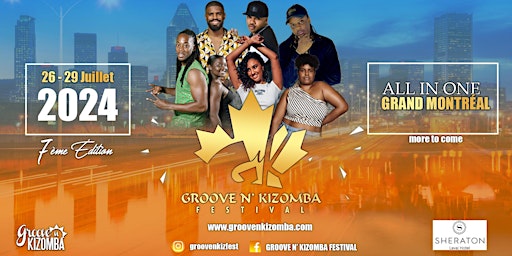 Imagem principal do evento GROOVE N' KIZOMBA FESTIVAL -7th Edition -  ALL IN ONE - JULY 26th-29th 2024