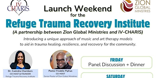 Imagem principal do evento Refuge Trauma Recovery Institute Launch Weekend