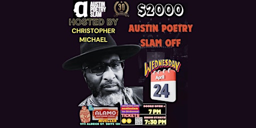 Primaire afbeelding van Austin Poetry Slam Present the $2000 GRAND FINALE Hosted by Christopher Michael