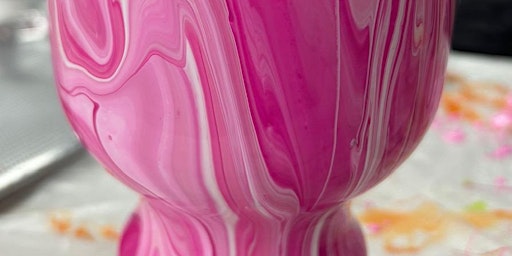 Mother's Day Acrylic Vase Paint Pour primary image