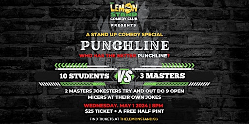 Imagem principal de Punchline! | Wednesday, May 1st @ The Lemon Stand Comedy Club