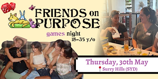 Imagem principal de Friends On Purpose: Games Night (18-35 y/o)