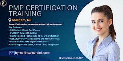 Primaire afbeelding van PMP Exam Certification Classroom Training Course in Gresham, OR