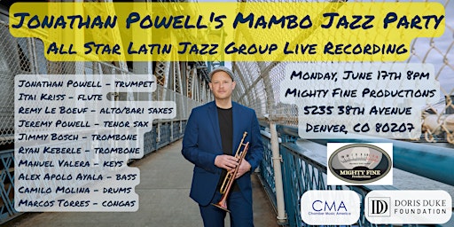 Immagine principale di Jonathan Powell's Mambo Jazz Party - Live Recording Session  8pm 