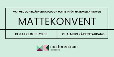 Hauptbild für Mattekonvent VT24 Göteborg - anmäl dig som volontär
