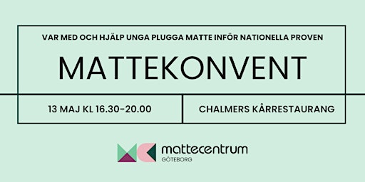 Hauptbild für Mattekonvent VT24 Göteborg - anmäl dig som volontär
